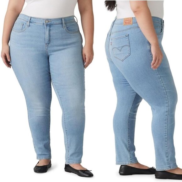 Women's Levi's 311 Shaping Skinny Jeans Size 18W Mid Rise Light Up and Away NWT - Picture 1 of 3